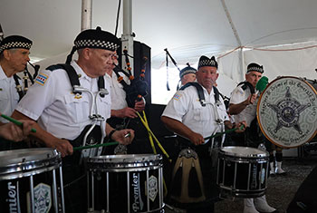 Bagpipes and Drums of the Emerald Society at Gaelic Park Irish Fest - August 27, 2023