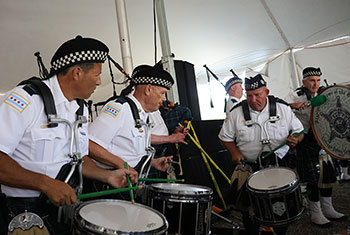 Bagpipes and Drums of the Emerald Society at Gaelic Park Irish Fest - August 27, 2023