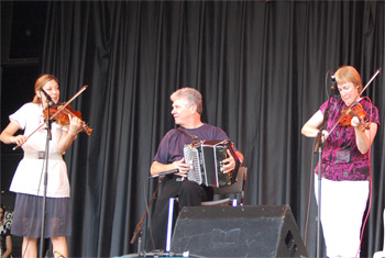 Liz Carroll, John Doyle and Friends at Mikwaukee Irish Ferst 2010 - August 21,2010.  Photo by James Fidler.