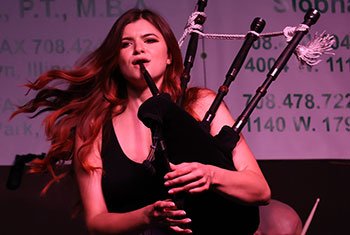 Ally the Pipper in concert