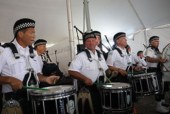 Bagpipes and Drums of the Emerald Society at Gaelic Park Irish Fest - August 27, 2023