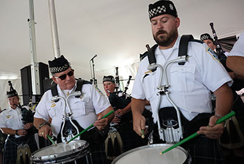 Bagpipes and Drums of the Emerald Society at Gaelic Park Irish Fest - August 27, 2023