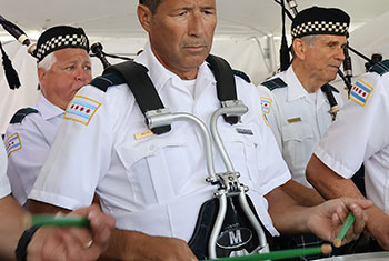 Bagpipes and Drums of the Emerald Society at Gaelic Park Irish Fest - August 27, 2023