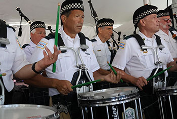 Bagpipes and Drums of the Emerald Society at Gaelic Park Irish Fest - August 27, 2023