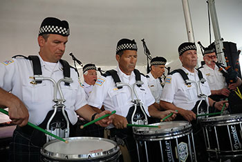 Bagpipes and Drums of the Emerald Society at Gaelic Park Irish Fest - August 27, 2023