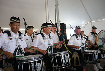 Bagpipes and Drums of the Emerald Society at Gaelic Park Irish Fest - August 27, 2023