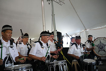 Bagpipes and Drums of the Emerald Society at Gaelic Park Irish Fest - August 27, 2023