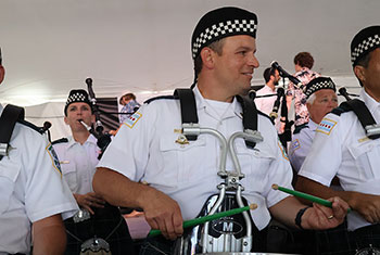 Bagpipes and Drums of the Emerald Society at Gaelic Park Irish Fest - August 27, 2023