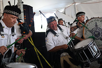 Bagpipes and Drums of the Emerald Society at Gaelic Park Irish Fest - August 27, 2023