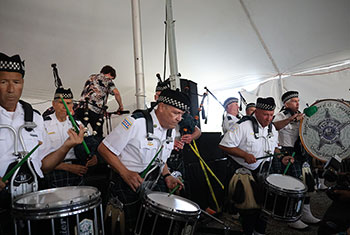 Bagpipes and Drums of the Emerald Society at Gaelic Park Irish Fest - August 27, 2023