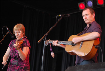 Liz Carroll, John Doyle and Friends at Mikwaukee Irish Ferst 2010 - August 21,2010.  Photo by James Fidler.