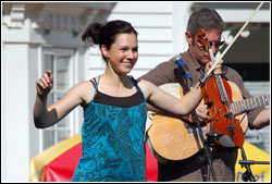 April Verch Band in Long Grove, Illinois - August 17, 2008.  Photo by James Fidler.