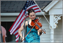 April Verch Band in Long Grove, Illinois - August 17, 2008.  Photo by James Fidler.