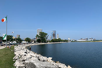 shoreline of fest grounds during Irish Fest