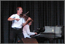 Donnell Leahy and Natalie MacMaster at Milwaukee Irish Fest - August 14, 2009