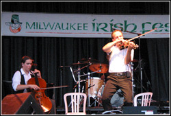 Donnell Leahy and Natalie MacMaster at Milwaukee Irish Fest - August 14, 2009