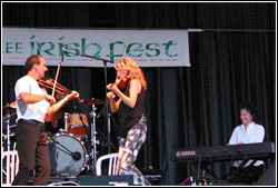 Donnell Leahy and Natalie MacMaster at Milwaukee Irish Fest - August 14, 2009