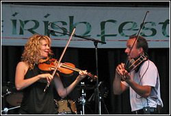 Donnell Leahy and Natalie MacMaster at Milwaukee Irish Fest - August 14, 2009