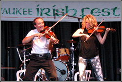 Donnell Leahy and Natalie MacMaster at Milwaukee Irish Fest - August 14, 2009