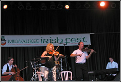 Donnell Leahy and Natalie MacMaster at Milwaukee Irish Fest - August 14, 2009