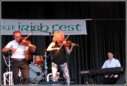 Donnell Leahy and Natalie MacMaster at Milwaukee Irish Fest - August 14, 2009