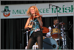 Donnell Leahy and Natalie MacMaster at Milwaukee Irish Fest - August 16, 2009