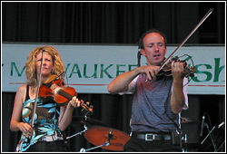 Donnell Leahy and Natalie MacMaster at Milwaukee Irish Fest - August 16, 2009