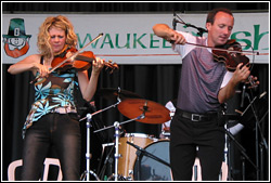 Donnell Leahy and Natalie MacMaster at Milwaukee Irish Fest - August 16, 2009