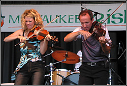 Donnell Leahy and Natalie MacMaster at Milwaukee Irish Fest - August 16, 2009