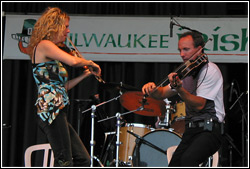 Donnell Leahy and Natalie MacMaster at Milwaukee Irish Fest - August 16, 2009