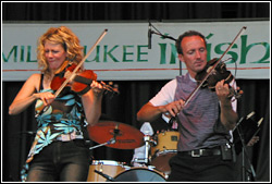 Donnell Leahy and Natalie MacMaster at Milwaukee Irish Fest - August 16, 2009