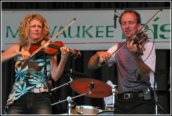 Donnell Leahy and Natalie MacMaster at Milwaukee Irish Fest - August 16, 2009