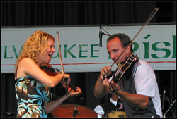 Donnell Leahy and Natalie MacMaster at Milwaukee Irish Fest - August 16, 2009