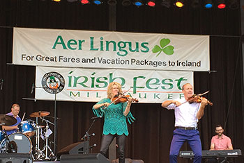 Donnell Leahy, Natalie MacMaster and Family at Milwaukee Irish Fest - August 17, 2018