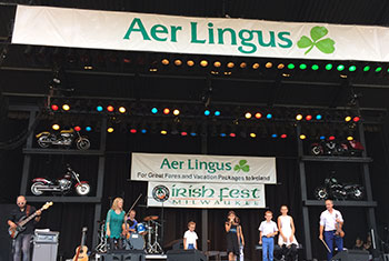 Donnell Leahy, Natalie MacMaster and Family at Milwaukee Irish Fest - August 17, 2018