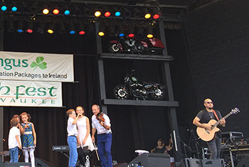 Donnell Leahy, Natalie MacMaster and Family at Milwaukee Irish Fest - August 17, 2018