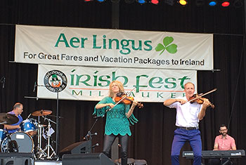 Donnell Leahy, Natalie MacMaster and Family at Milwaukee Irish Fest - August 17, 2018