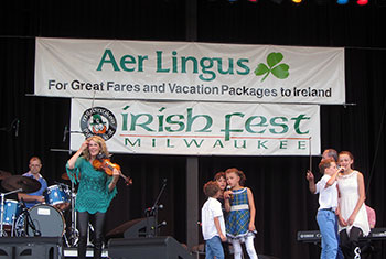 Donnell Leahy, Natalie MacMaster and Family at Milwaukee Irish Fest - August 17, 2018