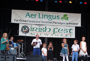 Donnell Leahy, Natalie MacMaster and Family at Milwaukee Irish Fest - August 17, 2018