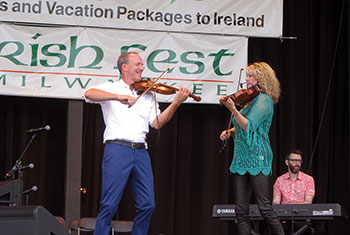 Donnell Leahy, Natalie MacMaster and Family at Milwaukee Irish Fest - August 17, 2018