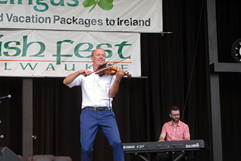 Donnell Leahy, Natalie MacMaster and Family at Milwaukee Irish Fest - August 17, 2018