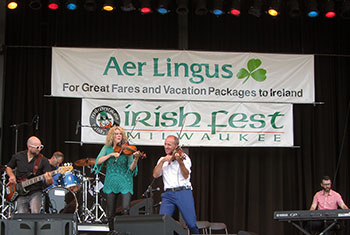 Donnell Leahy, Natalie MacMaster and Family at Milwaukee Irish Fest - August 17, 2018