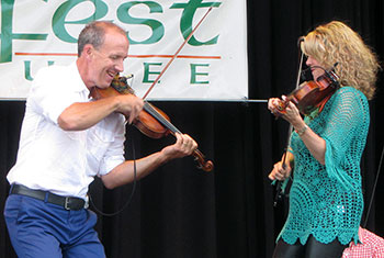 Donnell Leahy, Natalie MacMaster and Family at Milwaukee Irish Fest - August 17, 2018