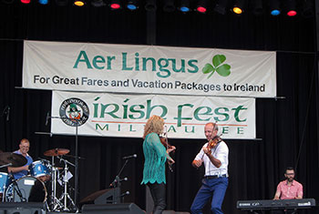 Donnell Leahy, Natalie MacMaster and Family at Milwaukee Irish Fest - August 17, 2018