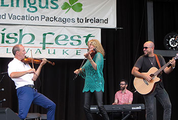 Donnell Leahy, Natalie MacMaster and Family at Milwaukee Irish Fest - August 17, 2018