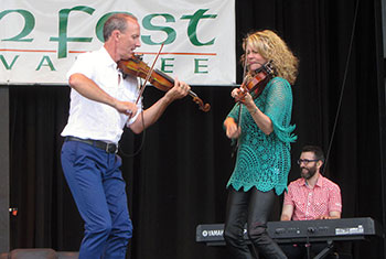 Donnell Leahy, Natalie MacMaster and Family at Milwaukee Irish Fest - August 17, 2018