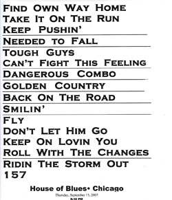 REO set list